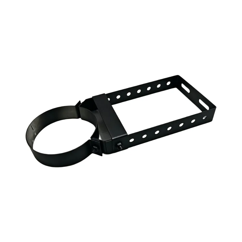 10 12.5cm Adjustable Smoke Pipe Bracket Adjustable Clamp Mechanism Multiple Mounting Holes Reinforced Bracket Plate