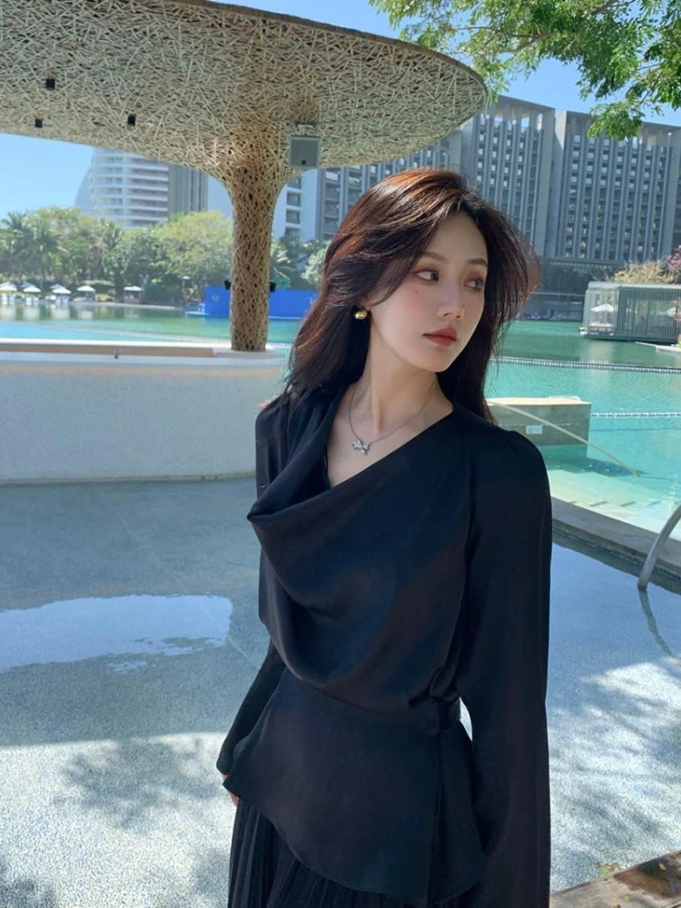 

Весенне-осенний свободный женский топ, изысканный элегантный японский Harajuku, модная молодежная распродажа молодежных рубашек и блузок Y2k для женщин