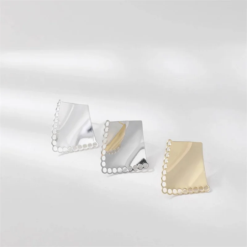 Min order 20pcs/lot color print geometry Irregular square shape copper floating locket beads diy jewelry garment accessory