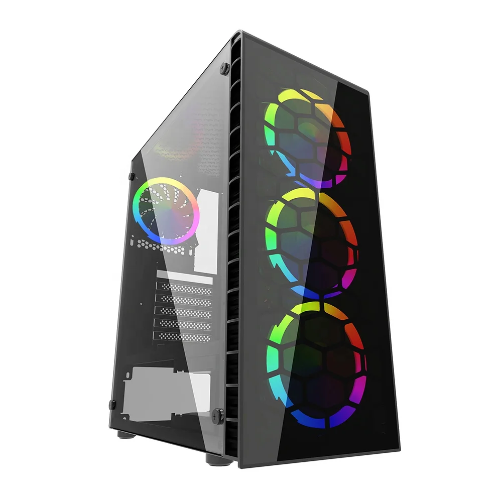 Hot-selling all-tempered glass ATX MATX PC cabinet gaming computer case