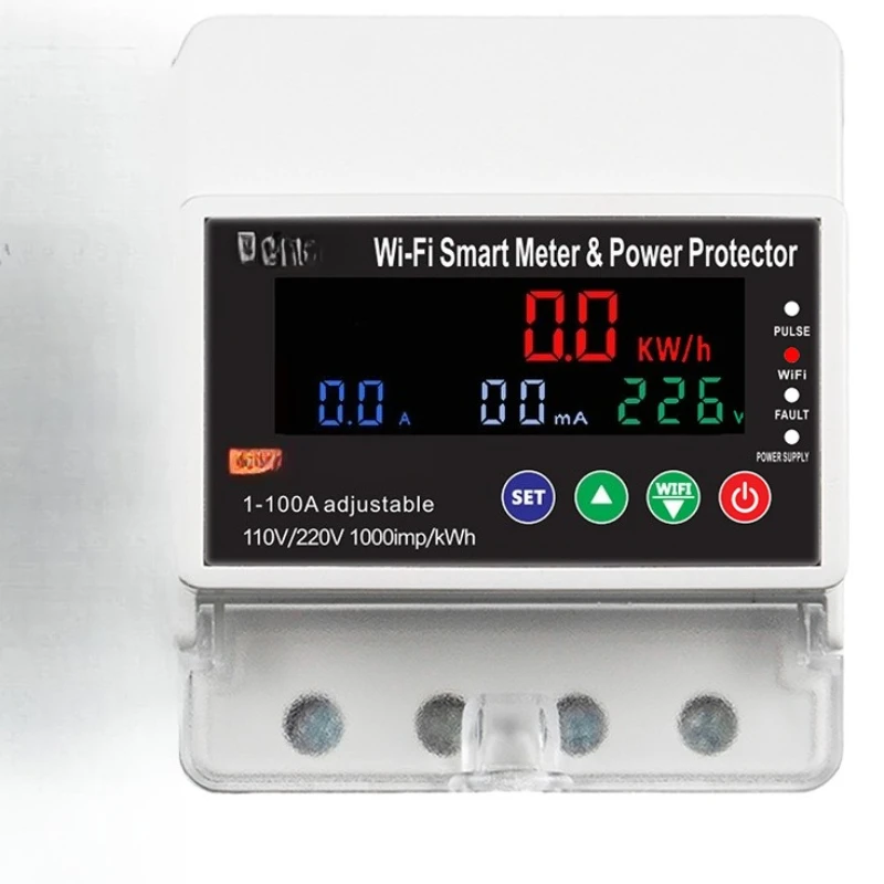 

Graffiti intelligent circuit breaker wifi timing switching overload current 100A over-voltage photovoltaic bidirectional meterin