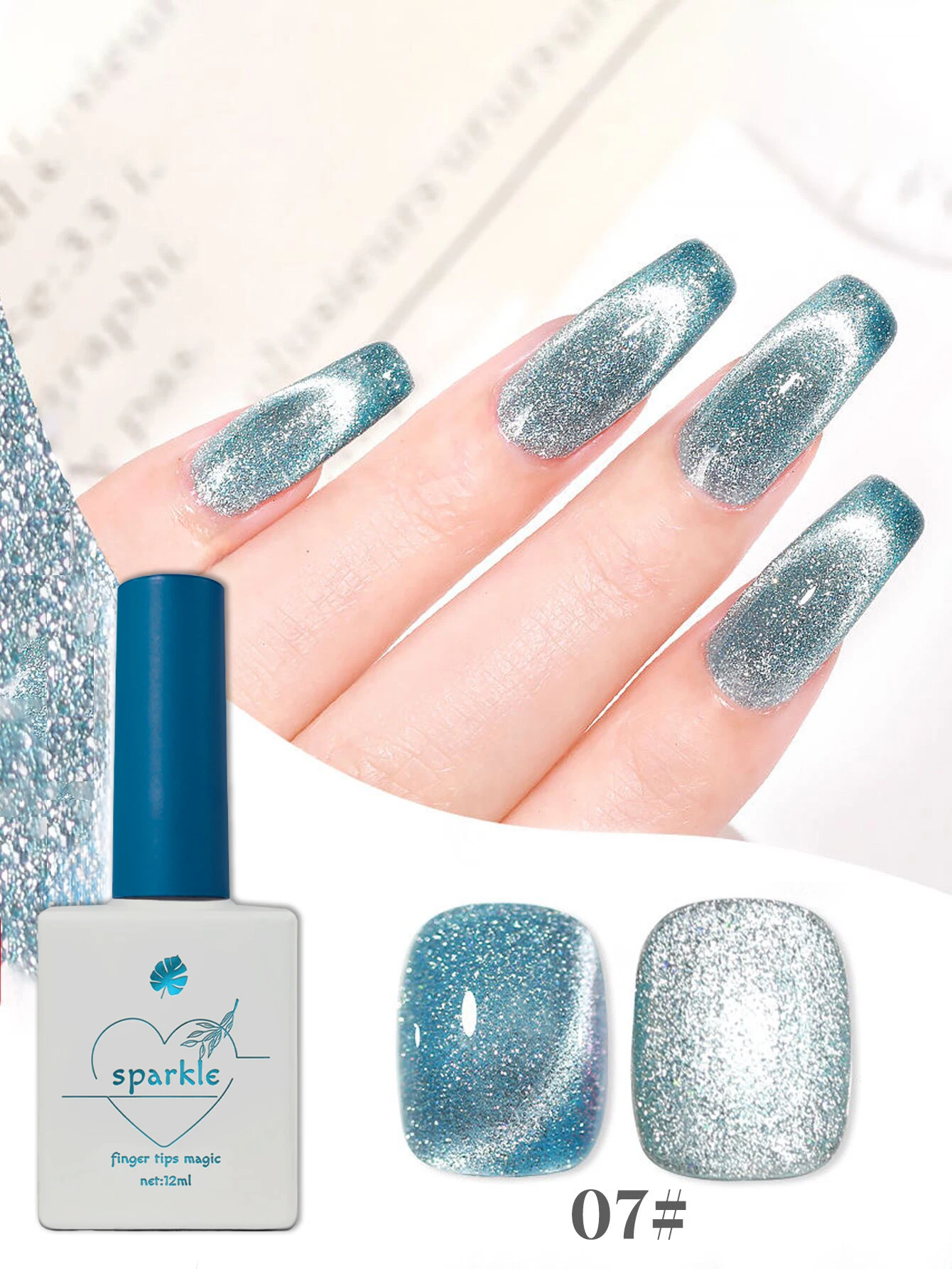 1-9 szt. Luksusowy żelowy lakier do paznokci Cat's Eye - Platinum Shine Nail Art Supplies, 9 odblaskowych kolorów na imprezę na plaży