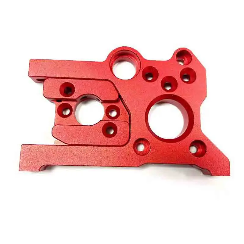 Customized Precision Cnc Machining Aluminum Alloy Motor Frame 1/5 Motor Seat Red Oxidation Parts