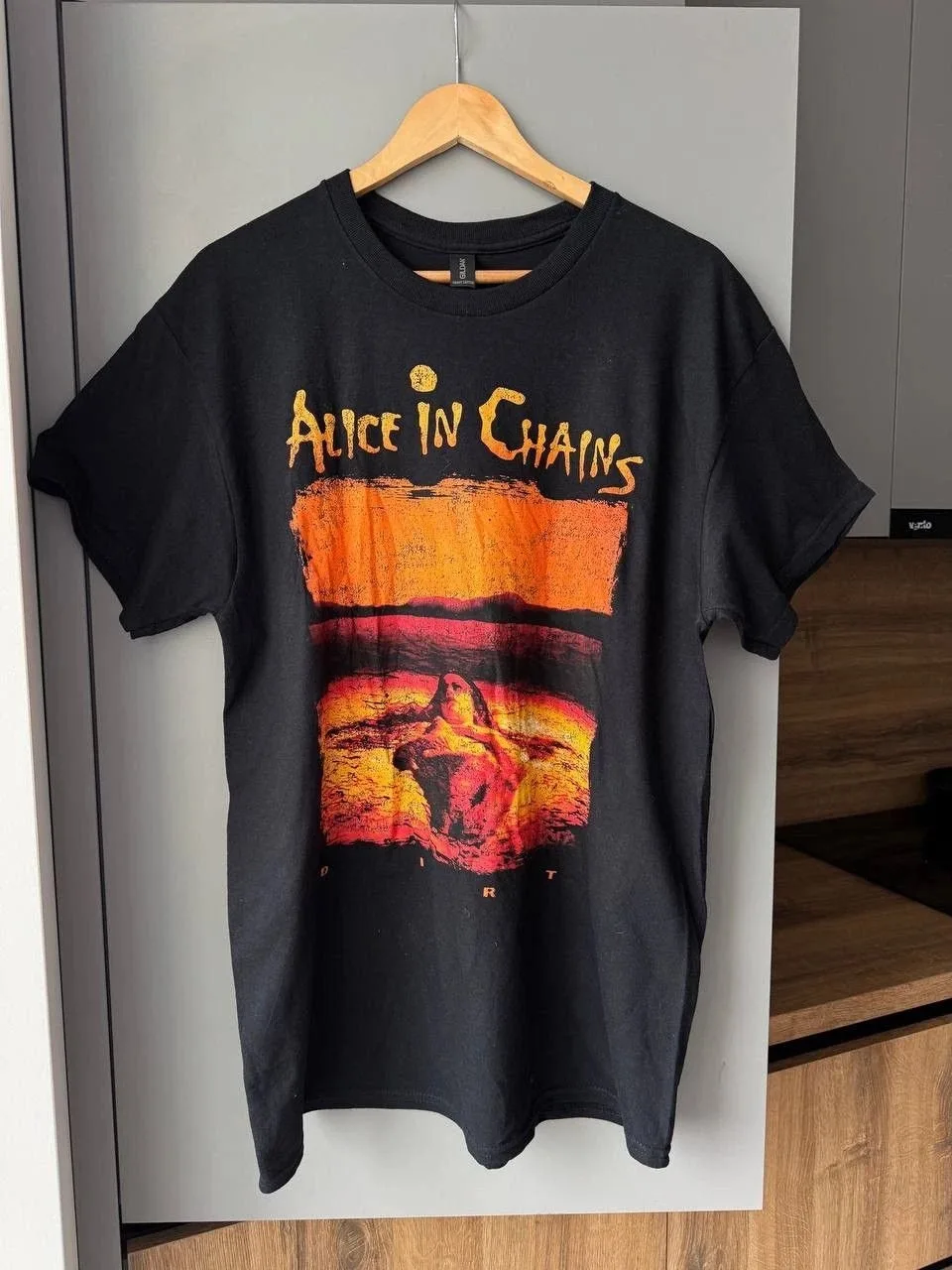 

Summer Alice in Chains Dirt Licensed Short Sleeve Black Unisex Reprint Fashion Versatile European and American Style T-shirt