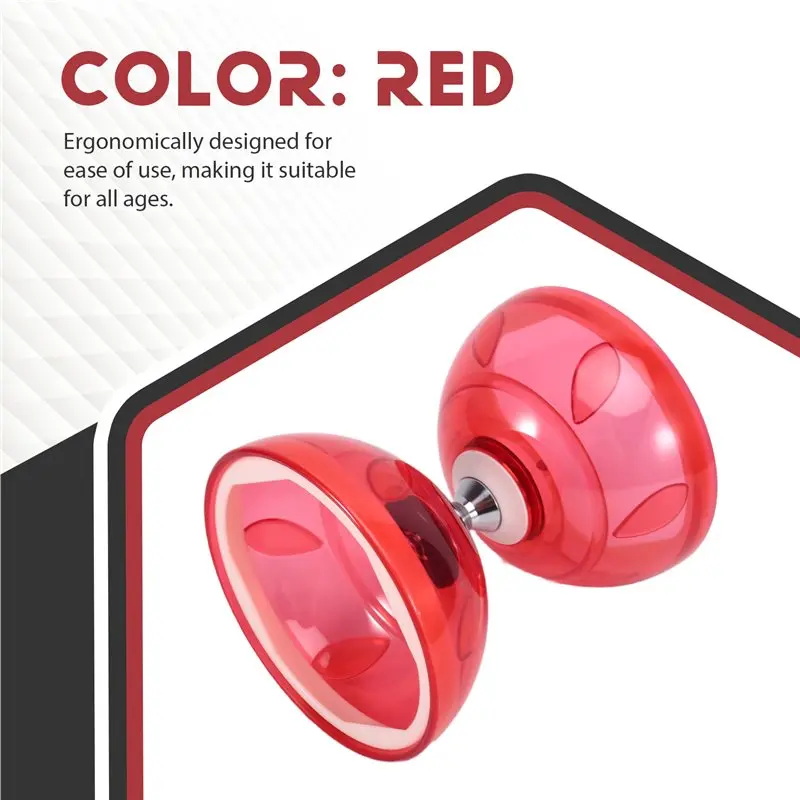 ديابولو بخمسة محامل ورأسين للعب في الهواء الطلق واللياقة البدنية، يو-يو للعب، مناسب لكبار السن - Y44A