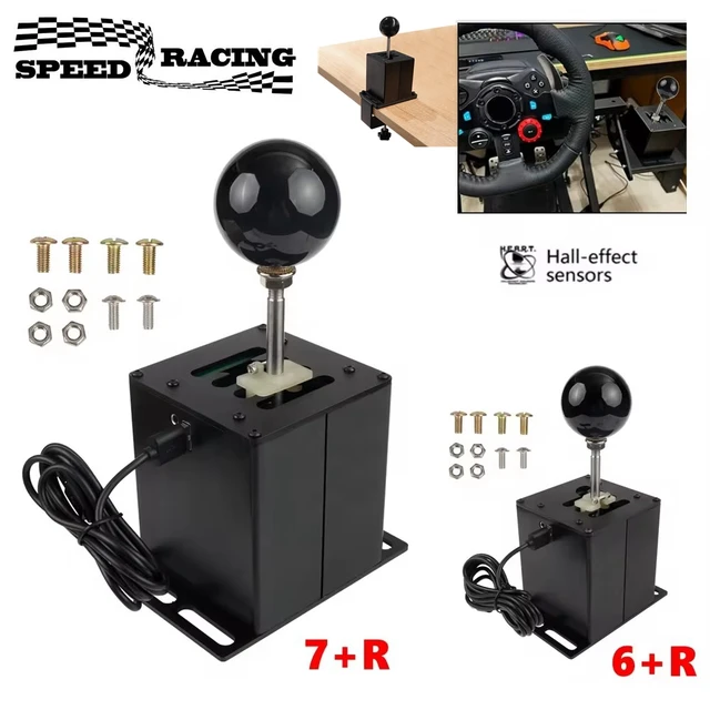 Symulator USB Shifter czujnik Halla dla Logitech G29/G25/G27/G920 T300RS/GT H dźwignia zmiany biegów dla ETS2 WRC PC Sim gry wyścigowe 6R/7R