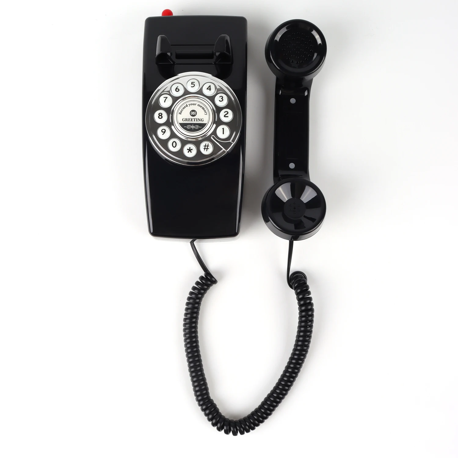 Libro degli ospiti per telefono vintage montato a parete Registratore di messaggi audio personalizzato per matrimonio Libro degli ospiti vocale personalizzato