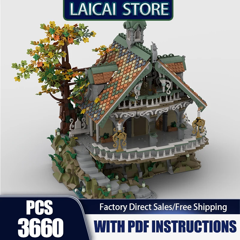 

Magic Rings Moc Building Bricks Street View Challenge Extended Castle Technology Blocks Holiday Gifts Construstion Toys DIY Sets