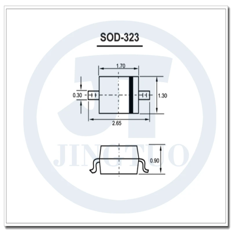 50pcs Chip Zener Diode SOD-323 2.4/2.7/3.3/3.6/3.9/4.3/4.7/5.1/5.6/6.2/6.8/7.5/8.2/9.1/10/11/12/15/16/18/20/24/30V SMD