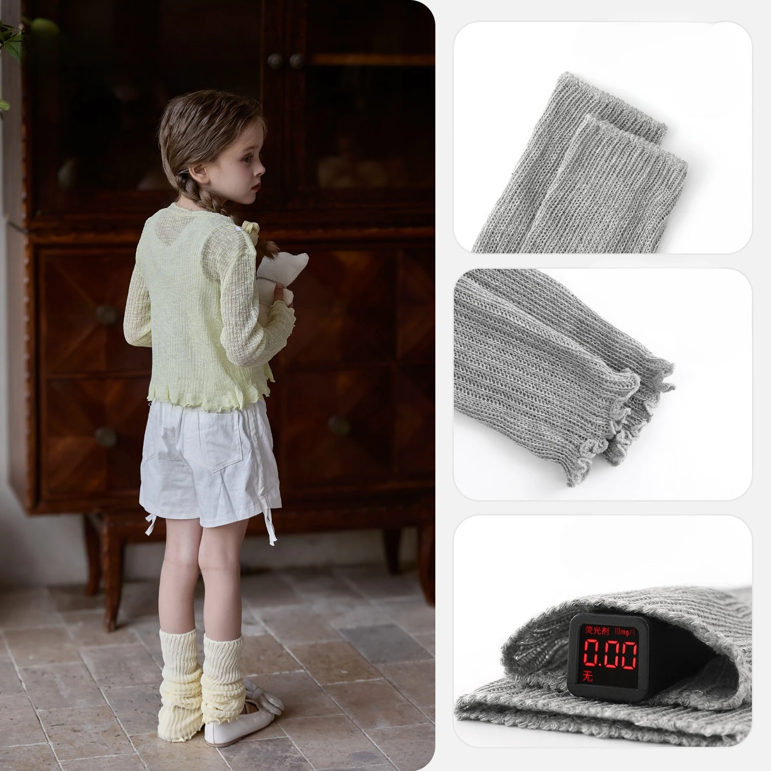Children Spring Solid Color Leg Warmers Korean Fashion Sweet Girls Foot Covers Socks Baby Thin Anti Mosquito Cotton Soft Socks