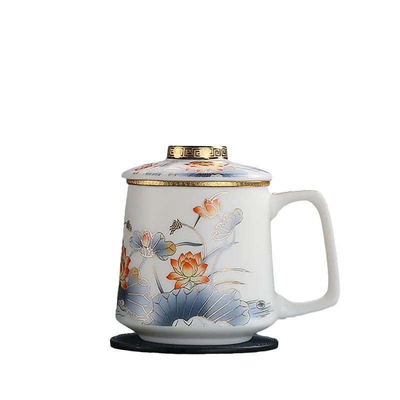 

Male tea cup with tea can gift box with high-end ceramic gift