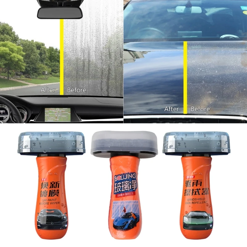 Car Glass Oil Film Removing Paste Auto Glass Film Coating Agent Waterproof Rainproof Anti-fog Glass Cleaner Dropship