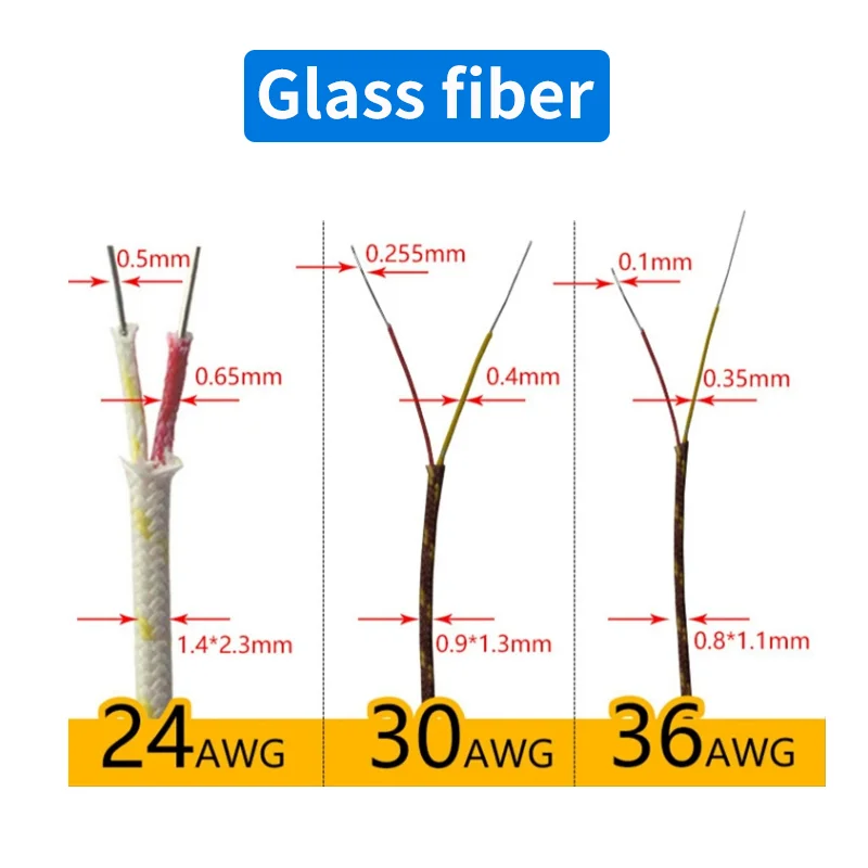 Cavo di misurazione della termocoppia K J GG-K-30-SLE GG-K-24-SLE TT-K-24-SLE TT-J TT-T compensazione del cavo di prolunga della temperatura