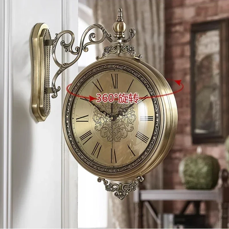 Modern Wall Clock Vintage Design for Living Room Bedroom Kitchen Restaurant Home Decor