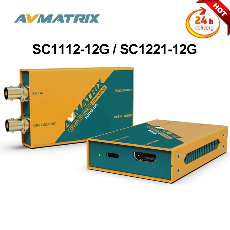 AVMATRIX SC1112-12G SC1221-12G Professional Broadcast Video Signals Cross Converter Acquisition Card for Video Post-Production