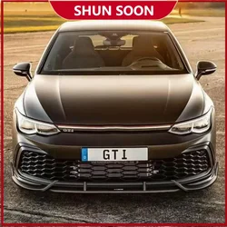 Without Punching Car Modification ABS Front Skirt Spoiler Exterior Parts Body Kits for Volkswagen Golf 8 MK8 GTI Rline 2021 2022