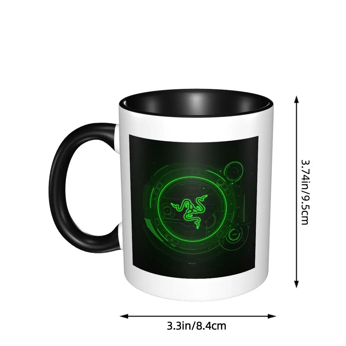 Razer Coasters Mug Funny Ceramic Coffee Cups Tea Mugs Milk Cup Drinkware Gifts for Woman Man
