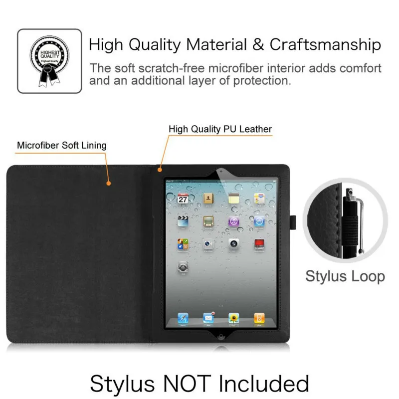 For iPad mini 7 Case PU Leather Flip Dual-purpose Stand with Pen Holder Tablets Cover for iPad mini A17 Pro Cases A2995, A2996