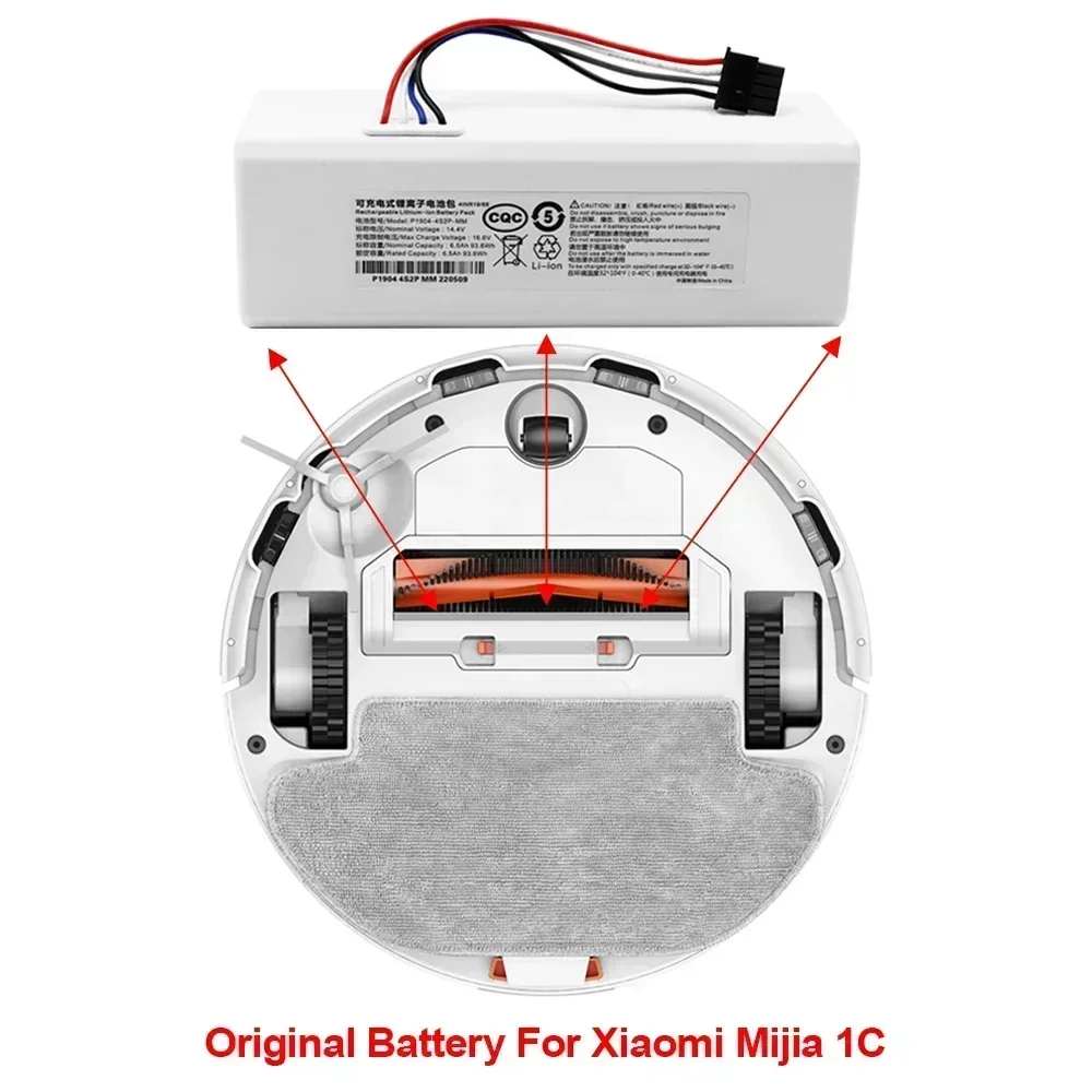 STYTJ01ZHM Battery For Xiaomi Mijia 1C P1904-4S1P-MM Robot Vacuum Mop Cleaner Accessories Parts original