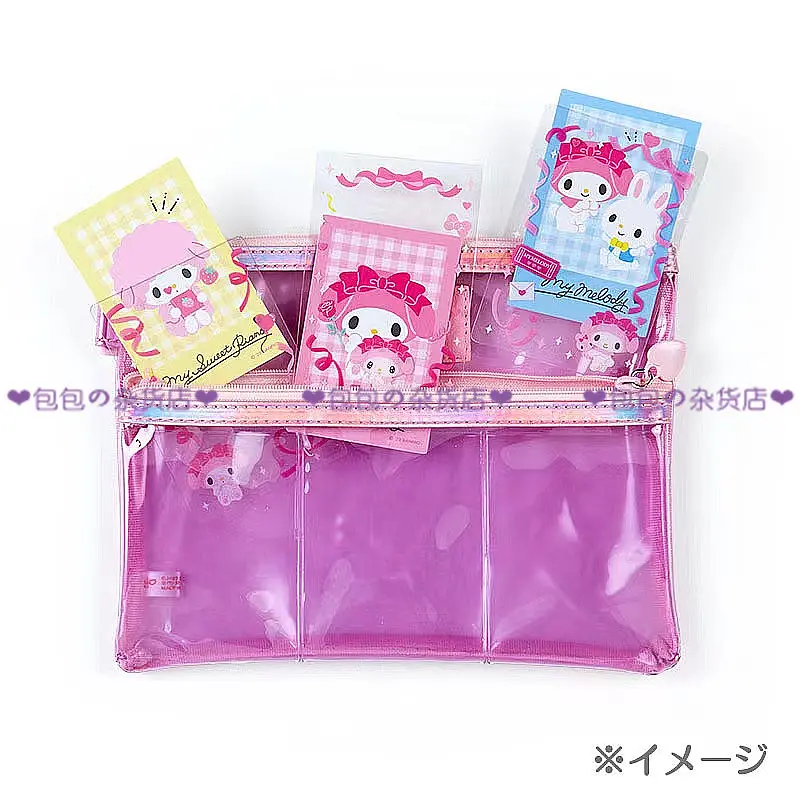 Sanrio Polaroid Double Polaroid Photo Organizer Stationery Bag Kuromi Mymelody Cinnamoroll Hangyodon Cartoon Kawaii Anime Toys