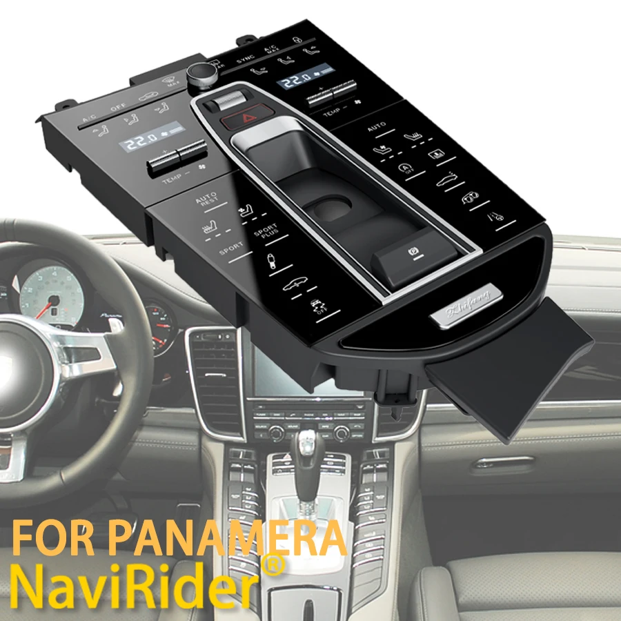 Newly Upgraded For Porsche Panamera 2010-2016 Multimedia Player Center Console Gear Shift Panel LCD Touch Control Saddle Panel