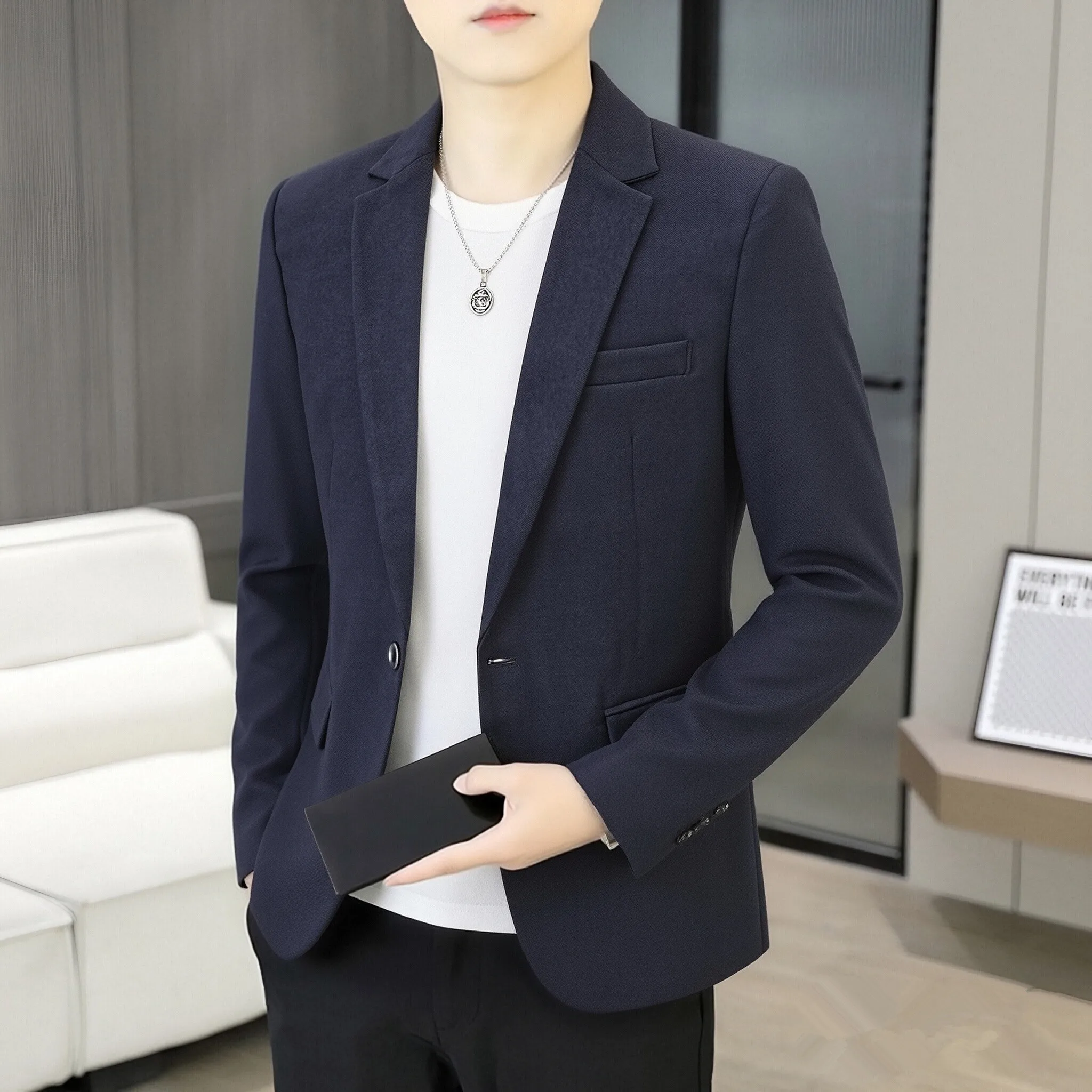 Men's Slim Fit Suit Jacket New - Men'S Urban Formal Wear ulasan dan harga