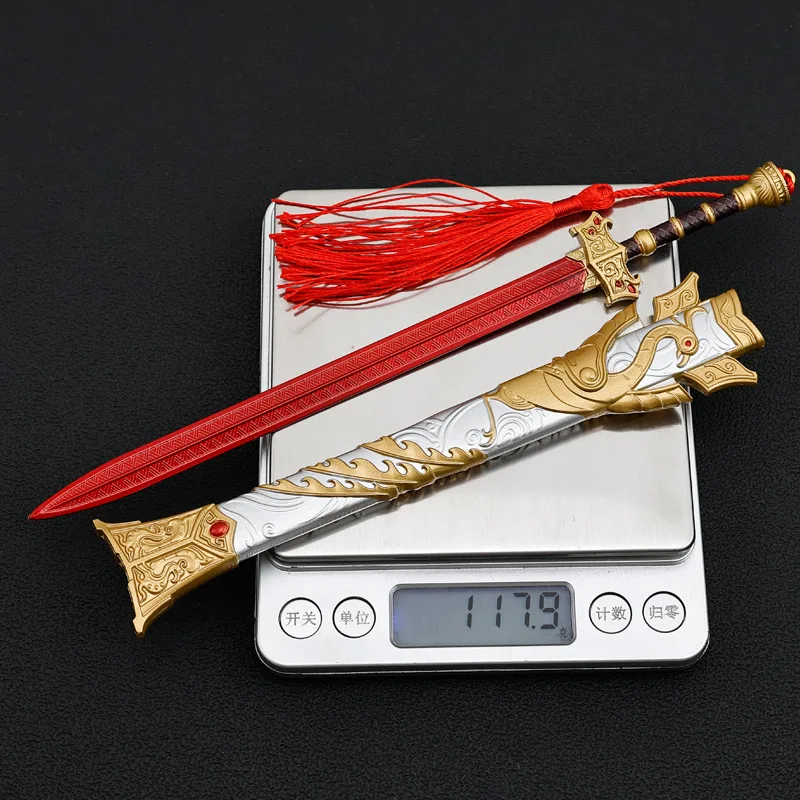 22CM Naraka Bladepoint periphere Schwertmodelle Ganzmetall-Kunsthandwerksfiguren des Shaoyang-Schwertes Dekoartikel Spielzeuggeschenk