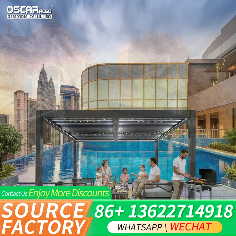 Outdoor Patio Roof Canopy Garden Louver Aluminum Pergola Type 180 for Backyard Balcony Courtyard pergola