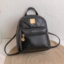 Women's Backpack 2023 High Quality Classic Girl's Ladies Rucksack Fashion Student Small Knapsack Black White