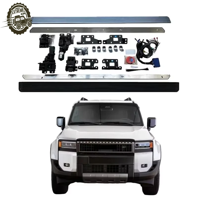 

YBJ Car Accessories Foot Step Electric Anti-pinch Intelligent Power Running Board for PRADO FJ250 LC250 2024-2027 Side Step