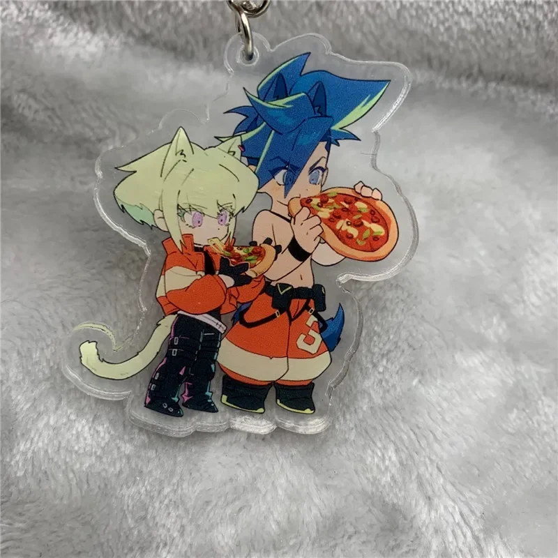 Anime chaveiro lio galo acrílico chaveiro cinta figura pendurado acessórios 6cm