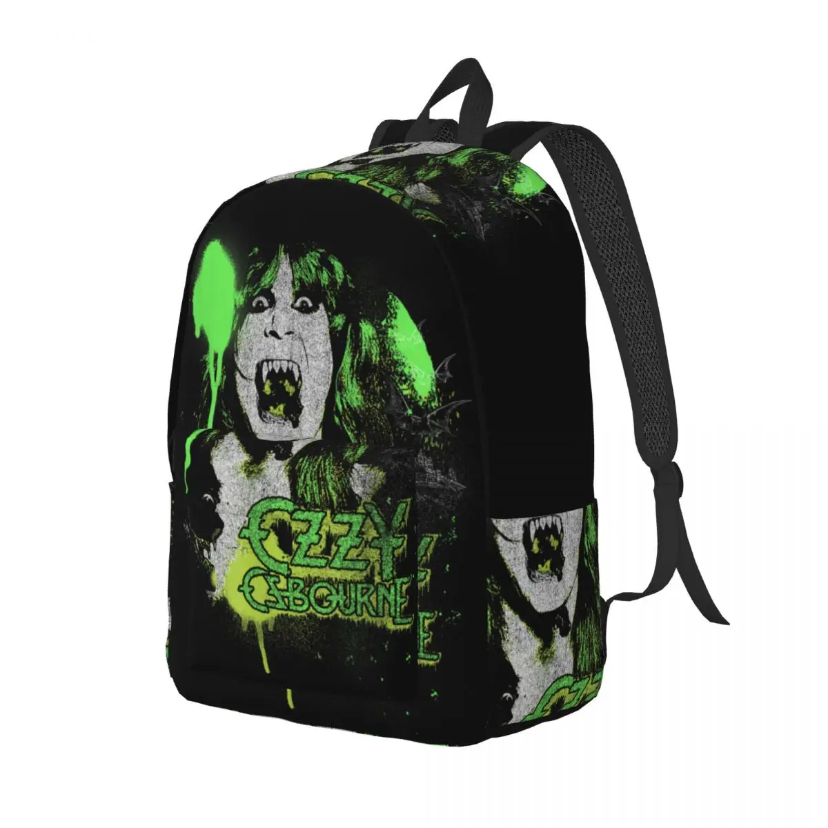 Heavy Metal Rock Ozzy Osbourne Speak Vintage Spray mochila mochilas universitarias chica ropa de calle mochilas escolares diseño mochila grande