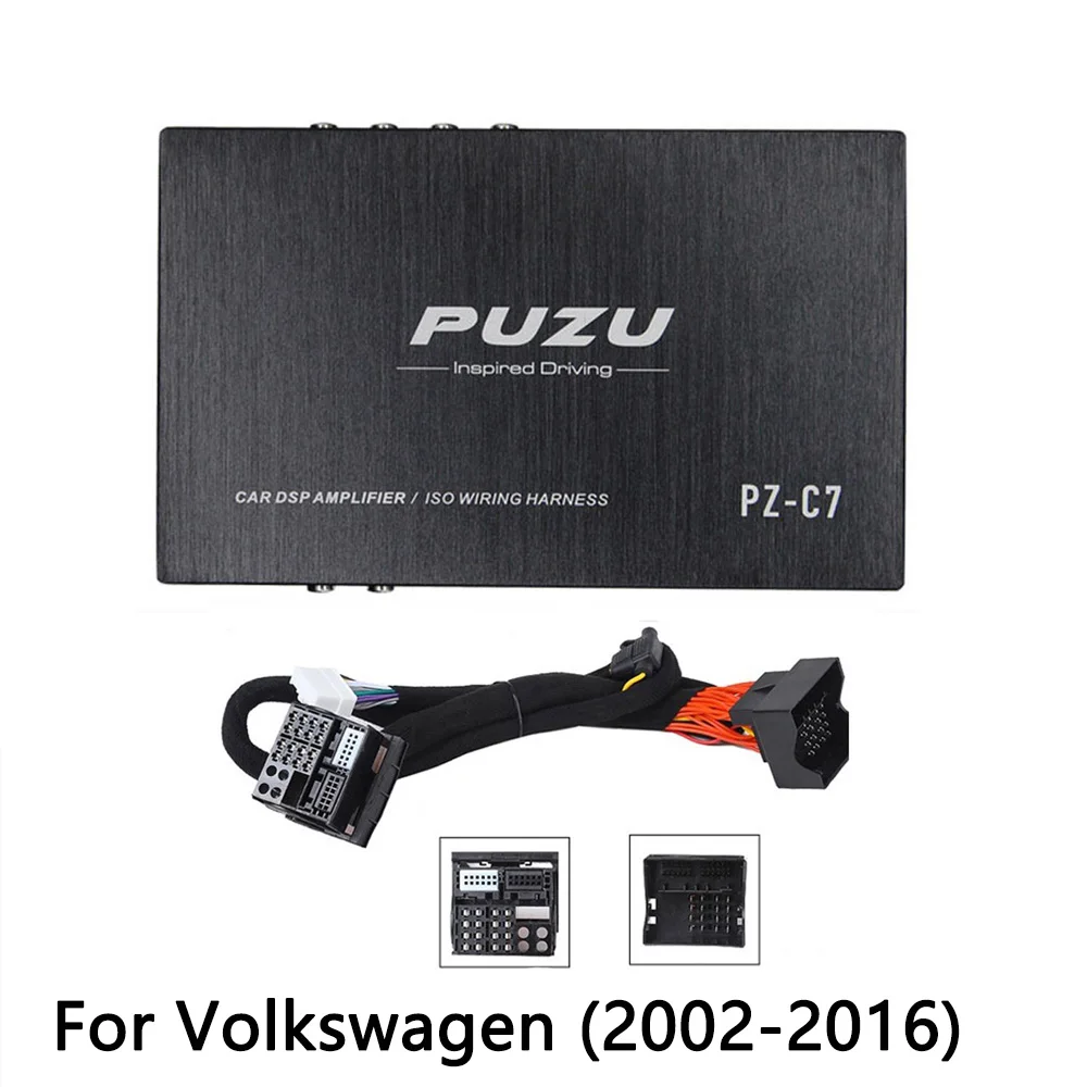 PUZU PZ-C7 kabelboom 4X150 W Auto DSP Versterker Autoradio Geluid Upgrade Digitale Audio Signaal Processor Voor Hyundai VOLKSWAGEN