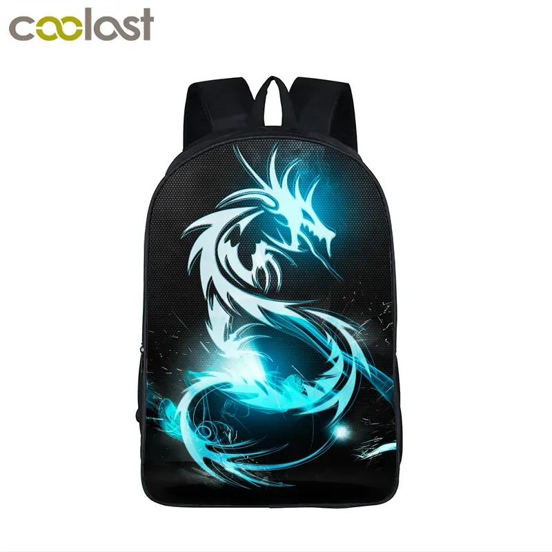 Dinosaur / Magic Dragon Backpack for Teenager Boys Girls Children School Bags Kids Schoolbags Student Daypack Book Bag