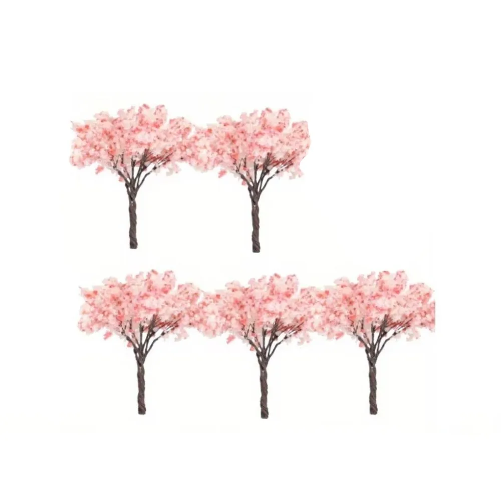 1/5 Stück DIY Bastelbedarf Miniatur-Kirschblütenbaum-Modell Terrarium-Zubehör Bonsai Mikro-Pflanze 6,5 cm Harz-Bonsai-Dekoration