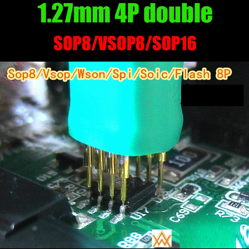 

1.27MM SOP8 SOP16 SOP20 Чипсы SOP20 Испытательный стенд PCB Настройка прошивки Скачать иглу