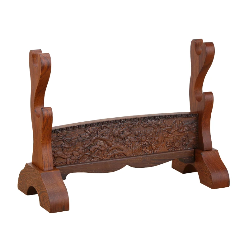 

Rosewood Carving Sword Stand Solid Sword Holder Knife Stand Treasure Sword Flute Decoration Display Stand Decorative Stand Base