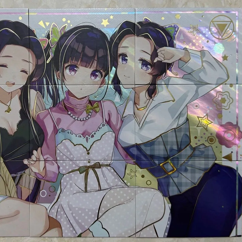 Anime Demon Slayer Puzzles Cards Kochou Shinobu Agatsuma Zenitsu Collection Cards Christmas Birthday Gifts Children's Toys