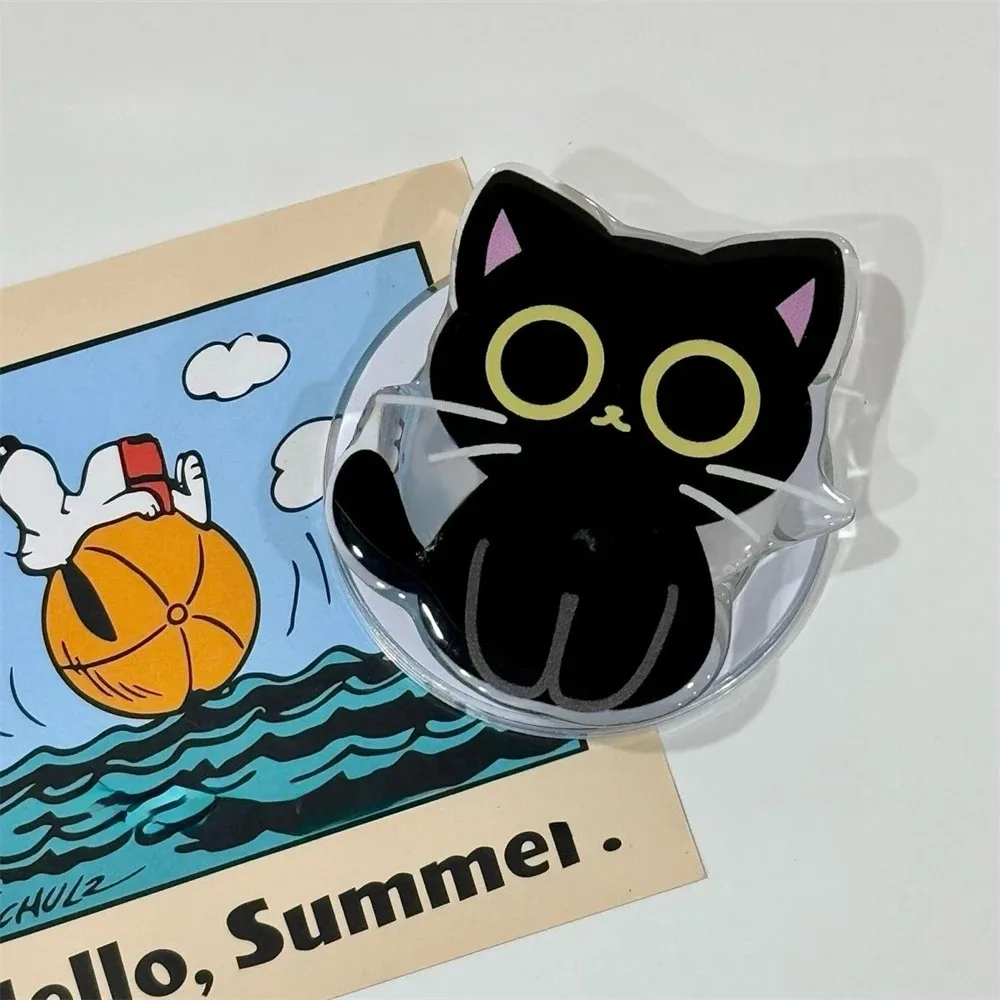 Dessin animé coréen mignon chat noir Support magnétique poignée Tok Griptok Support de téléphone Support pour IPhone pour Pad Magsafe Smart Tok