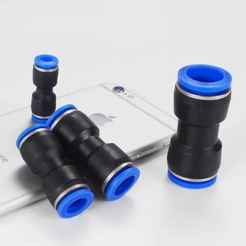 50 PCS Pneumatic Quick Push Connectors Set for Industrial Use Tube Hose 4/6/8/10/12 Air Pneumatic Parts Connector Accessories