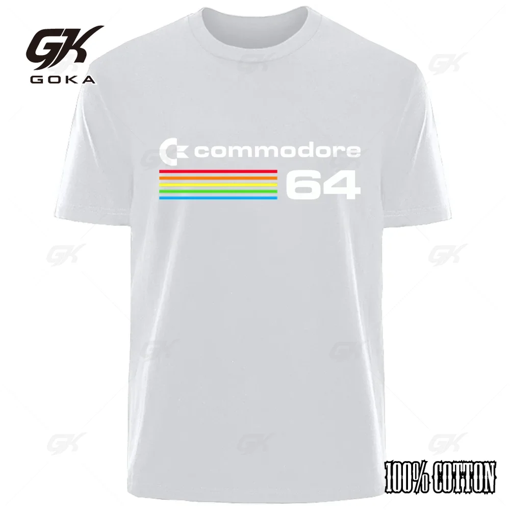 Commodore 64 Summer Fashion High Quality Cotton Material Comfortable Round Neck T-Shirt Men's Tops Casual Vintage Street Wear