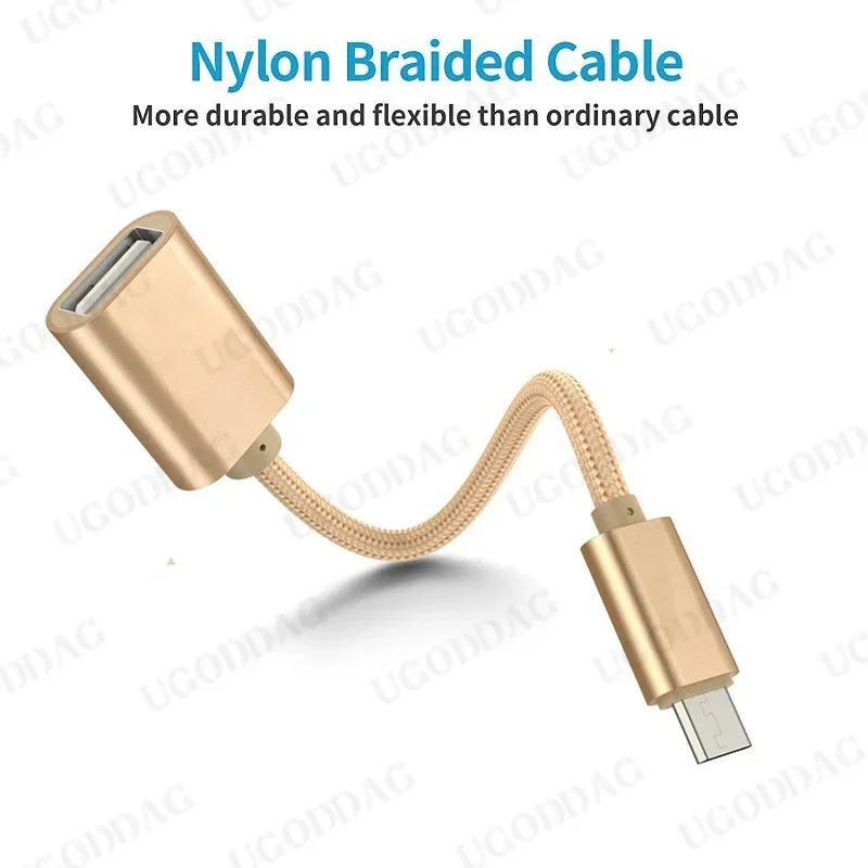 Adaptador de cabo micro usb otg micro-usb macho para usb 2.0 fêmea conector de cabo para samsung s6 xiaomi note 5 unidade flash usb