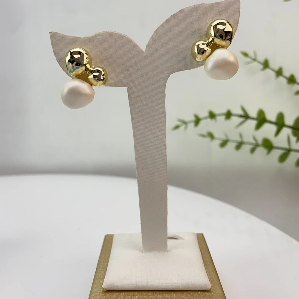 Yuminglai Fashion Luxury Dubai Jewelry Accessories Superior Quality Goldplated Earrings for Women FHK28932