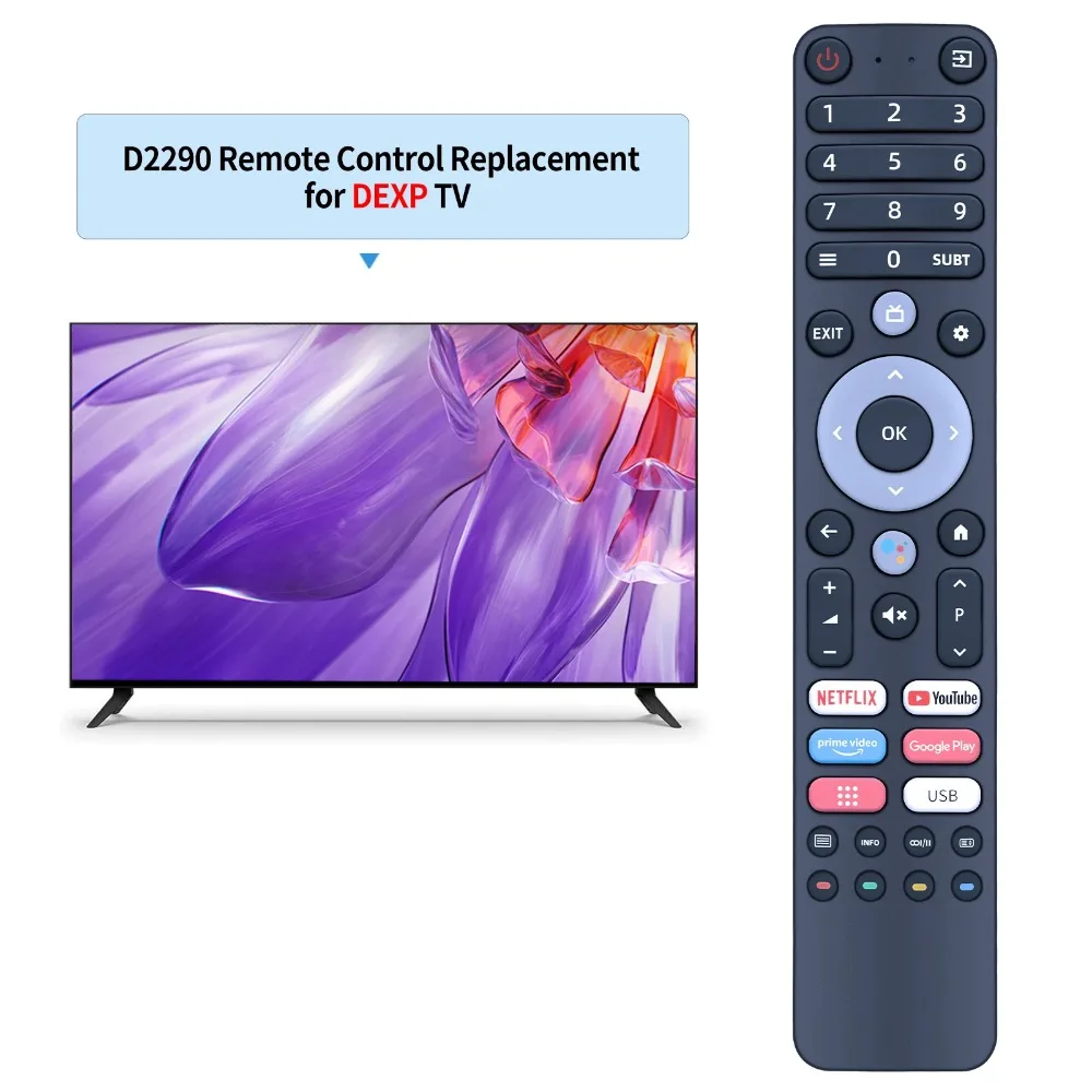 Remote control for DEXP A321, A431, A501, A551, Q551, Q651 Viomi TVD2290B CHIQ Plusham UA501UHD TV