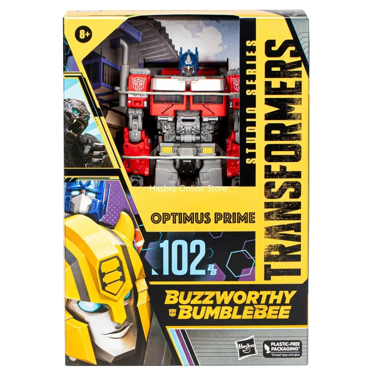 Hasbro Transformers: Rise of The Beasts Buzzworthy Bumblebee Studio Series 102BB Optimus Prime Action Figure F7121