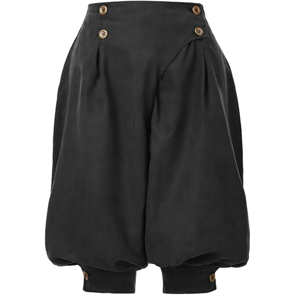 بنطلون Steampunk عتيق للنساء سروال عصر النهضة في القرون الوسطى زي الفارس البني Castaways سروال استعماري