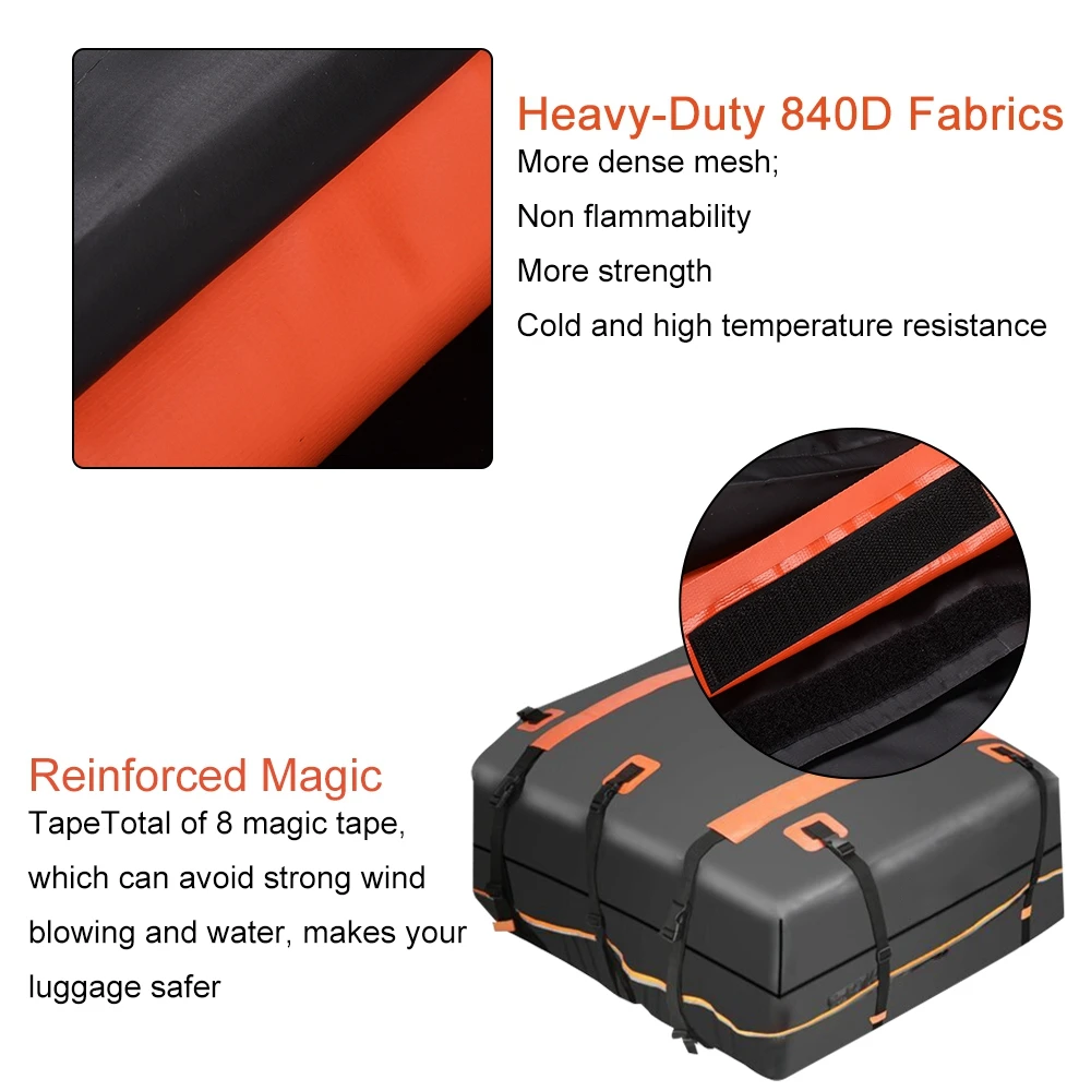 550L Waterproof Car Rooftop Cargo Luggage Carrier Storage Bag with Anti-Slip Mat PVC Carrier Bag With Enhanced Reinforced Straps