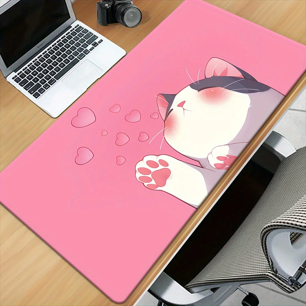 

1pc Cartoon Cat HD Printed Pad for Desk, Multi Functional XXL Mousepad, Keyboard Gaming Mouse Mats, Office Computer PC Gamer Des