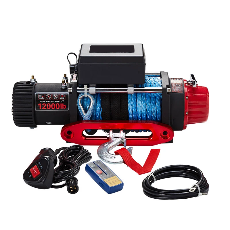Compact 12000lbs 12v Electric Winch 4x4 Off Road Wireless Remote Control Electric Hoist Winch
