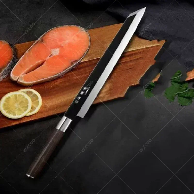 Stainless Steel Salmon Sashimi Knife Professional Meat Cleaver Japanese Sushi Knife Chef Knife with gift Box Cooking Tools - Image 5
